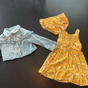 Little Lass Dress & Jean Jacket Set 🌻